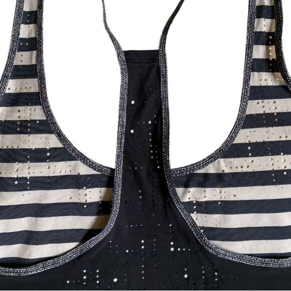 Lululemon Water Bound Singlet Apex Stripe Printed Tank Top 6* Black Dune Black - Picture 10 of 12